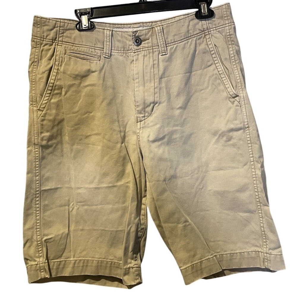 American‎ Eagle Outfitters Longboard Khaki Tan Chino Shorts Mens Cotton Twill
